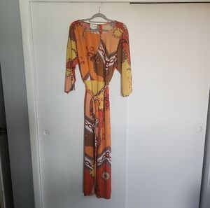 Donna Morgan Colorful Long Sleeve Dress